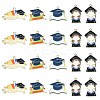 20Pcs 5 Styles Graduation Season Golden Plated Alloy Enamel Pendants ENAM-CJ0006-14-1