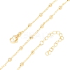 3MM Round Balll Brass Curb Chain Necklaces for Women NJEW-K271-09G-2