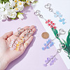 12Pcs 6 Colors Lily of the Valley Glass Pendant Decration HJEW-NB00236-3