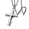 Tibetan Style Alloy Cross Pendant Necklaces PW23033086675-1
