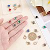 Unicraftale 20Pcs 10 Colors  Glass Connector Charms GLAA-UN0001-04-3