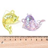 Electroplate Transparent UV Plating Acrylic Pendants OACR-I014-24-4