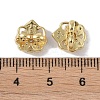 Brass Micro Pave Cubic Zirconia Slide Charms KK-E110-11G-3