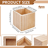 Square Wood Furniture Legs LS-AJEW-WH0661-19A-2