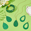 Imitation Leather Teardrop Pendant Necklace & Dangle Earrings & Multi-Strand Bracelet SJEW-UN0001-18B-2