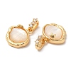 Brass Micro Pave Cubic Zirconia Pendants KK-B074-01G-2