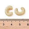 Rack Plating Brass Micro Pave Cubic Zirconia Slide Charms KK-C084-34G-C-3