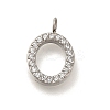 304 Stainless Steel Micro Pave Cubic Zirconia Pendants STAS-H228-06P-O-1