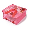 Mother's Day Theme Printed Flower Non-Woven Reusable Folding Gift Bags with Handle ABAG-F009-C04-3