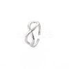 Non-Tarnish 304 Stainless Steel Open Infinity Hollow Cuff Ring for Women LS-RJEW-S405-198P-3