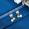 18Pcs Brass Micro Pave Clear Cubic Zirconia Earring Hooks EJEW-CA0001-03-4