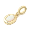 Brass Micro Pave Clear Cubic Zirconia Pendants KK-H529-35G-2