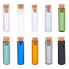 10Pcs 10 Colors Tube Glass Cork Bottles Ornament DJEW-PH0001-13-1