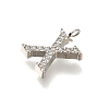 304 Stainless Steel Micro Pave Cubic Zirconia Pendants STAS-H228-06P-X-2