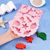 2Pcs 2 Styles Sea Animal Food Grade Silicone Molds SIL-TA0002-16-5