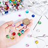 120Pcs 10 Colors Cone Shape Sew on Rhinestones GLAA-GA0001-57A-3