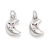 Brass Micro Pave Cubic Zirconia Pendants KK-P271-01P-A-1