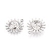 304 Stainless Steel Sun Pendants STAS-T069-28P-2