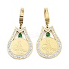 304 Stainless Steel Glass Dangle Earrings EJEW-L283-065G-1