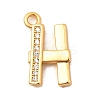 Brass Micro Pave Cubic Zirconia Charms KK-C117-12G-H-1