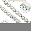 1Pc Zinc Alloy Pave Square Clear Glass Tennis Necklaces for Womem NJEW-SP0001-07S-2