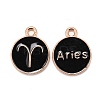 Alloy Enamel Pendants X-ENAM-S124-01B-08A-1