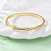 Brass Micro Pave Clear Cubic Zirconia Hinged Bangles for Women BJEW-U025-03G-2