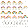 DIY Rainbow Opaque Resin Dangle Earring Jewelry Kits DIY-YW0010-80-1