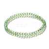 4mm Prism Faceted Rondelle Glass Beaded Stretch Bracelets for Women EH2213-7-1
