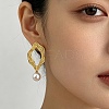 304 Stainless Steel Stud Dangle Earrings SA-CBA751F-11G-1