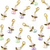 32Pcs Angel Imitation Pearl Acrylic with Alloy Pendant Decorations HJEW-FS00040-02-2