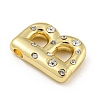 Brass Micro Pave Clear Cubic Zirconia Pendants KK-E093-04G-B-2