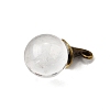 Natural Mixed Stone Round Pendants with Alloy Witch Hat G-D311-01AB-2