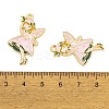 Rack Plating Alloy Enamel Pendants X-FIND-A040-08C-02G-3