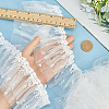 5 Yards Polyester Pleated Flower Lace Trim OCOR-GF0003-89B-3