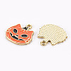 Rack Plating Eco-Friendly Alloy Enamel Pendants LS-ENAM-N052-003-RS-3