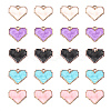 70Pcs 5 Colors Light Gold Plated Alloy Enamel Pendants ENAM-CJ0001-94-1