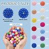 130Pcs 13 Colors ABS Plastic Round Beads KY-TA0001-32-3
