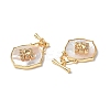 Rhombus Shell Toggle Clasps KK-P223-09G-4