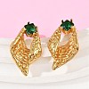 Conch 304 Stainless Steel Glass Stud Earrings LS-EJEW-M105-04G-3
