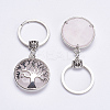 Natural Rose Quartz Keychain KEYC-G043-C04-2