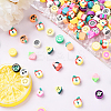 100pcs 5 Styles Handmade Polymer Clay Beads CLAY-YW0002-14-6