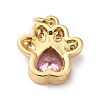 Rack Plating Brass Pave Cubic Zirconia Charms KK-O142-58G-01-2
