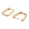 Brass Micro Pave Cubic Zirconia Hoop Earrings EJEW-D078-11KCG-2