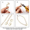 Brass Micro Pave Cubic Zirconia Screw Carabiner Lock Charms ZIRC-F105-03G-4