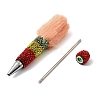 Polymer Clay Rhinestone & Plush Pompom Beadable Pen AJEW-B108-04-2