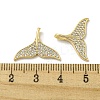 Brass Micro Pave Clear Cubic Zirconia Pendants KK-H460-35G-3