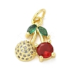 Brass Micro Pave Cubic Zirconia Pendants KK-S511-03A-G-1
