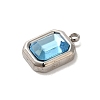 304 Stainless Steel Glass Pendants STAS-L022-062P-08-2