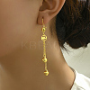 Fashionable Brass Ball Pendant Tassel Hoop Earrings DH2211-1